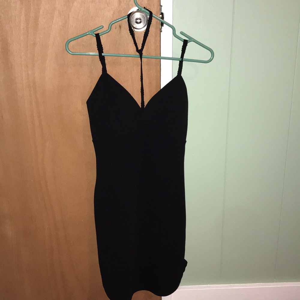 Black fitted dress